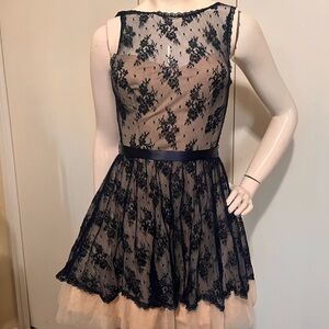 B Darlin Black Lace Mini Dress